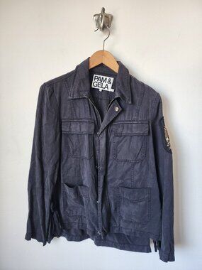 Pam & Gela black feminist gangsta side tie utility jacket S